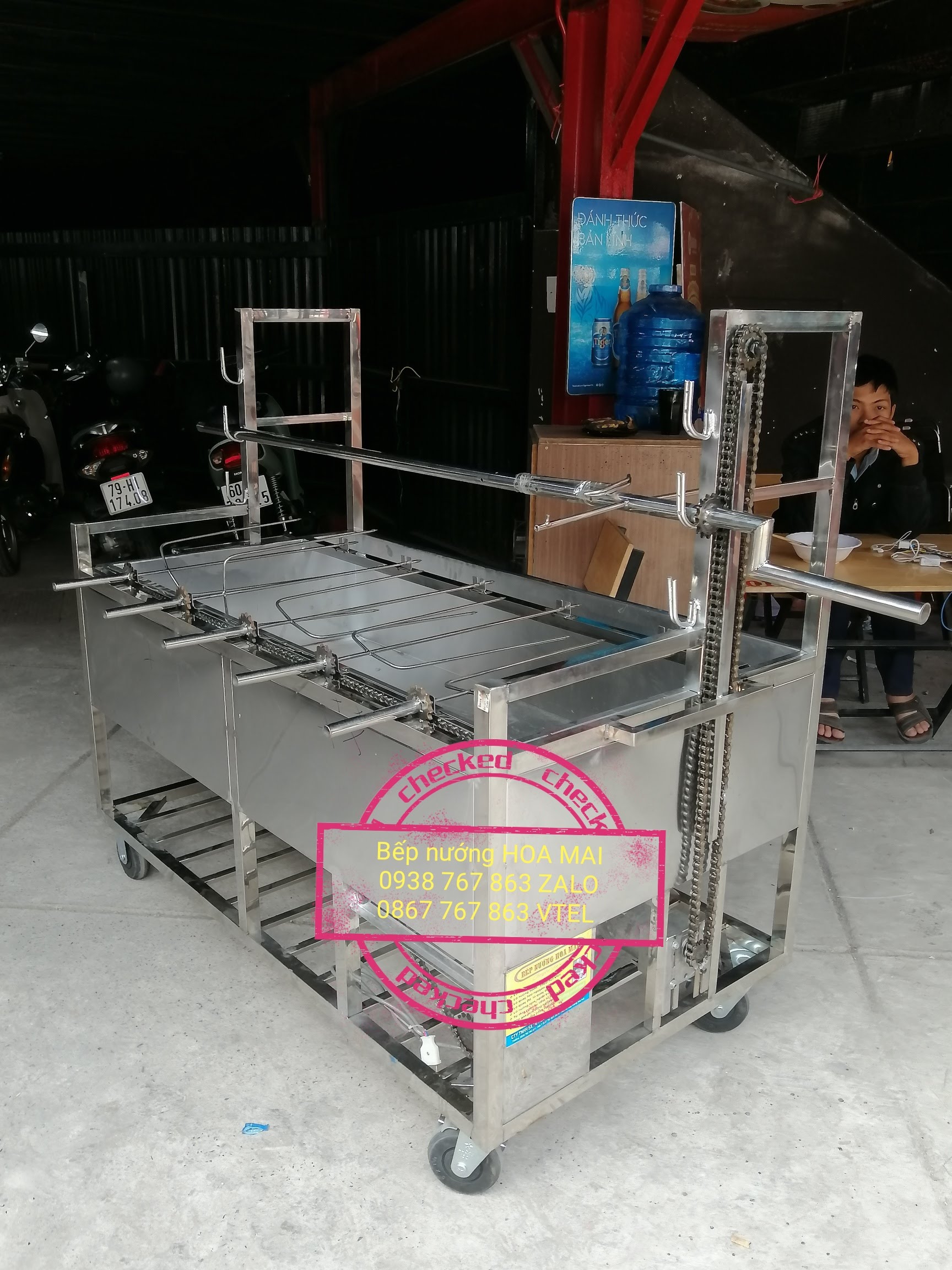 Lò quay heo nguyên con 2 chức năng