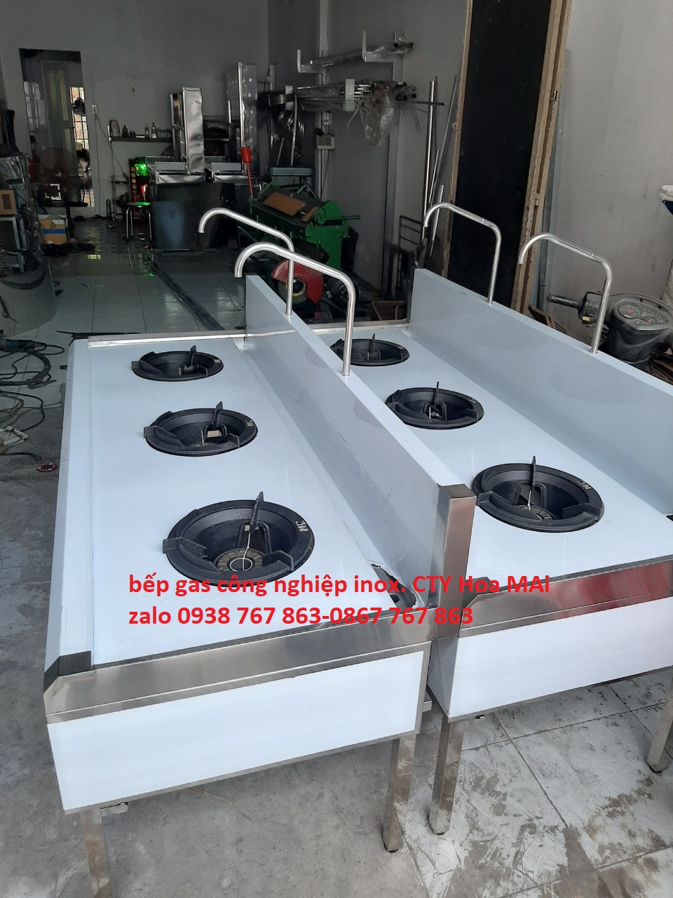 Bếp gas công nghiệp inox 3 họng bếp