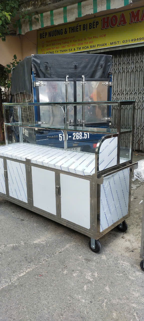 TỦ BÁN CƠM INOX 304
